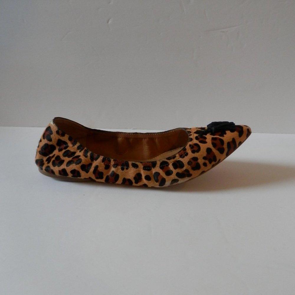 J.Crew Calf Hair Cheetah Print Ballerina Flats - Picture 7 of 12
